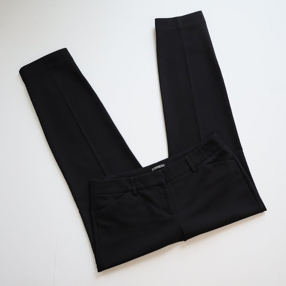 EXPRESS Size 6 Black Dress Pants EDITOR Ankle